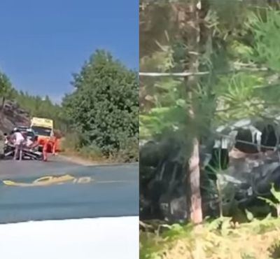 Vídeo | Un padre y su hija, heridos al despeñarse en un quad desde 30 metros en Mombeltran (Ávila)