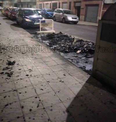 Otro más: Nuevo incendio de contenedores en Talavera