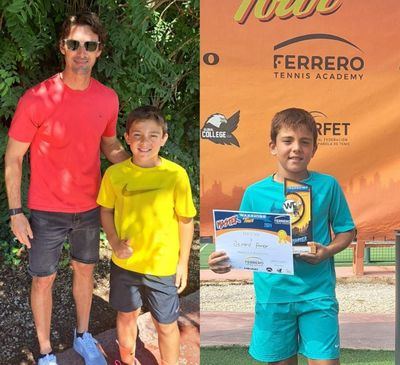 El talaverano Yerard Amor, la joya del tenis español, demuestra su talento a Ferrero