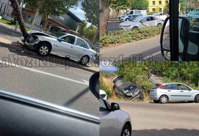 Tres accidentes en Talavera casi simultáneos, con heridos y vehículos siniestrados