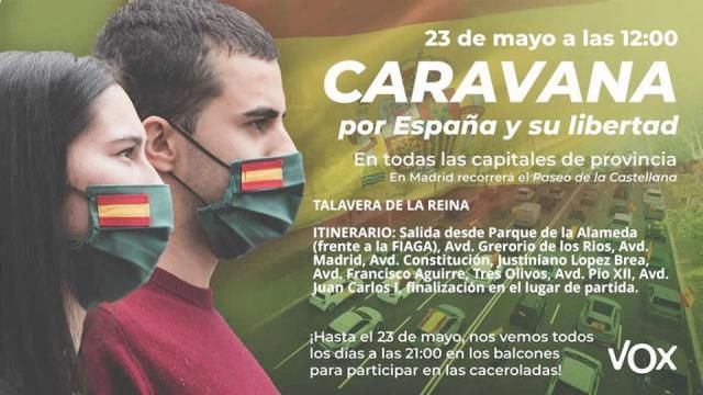 TALAVERA | Vox convoca para este sábado a la caravana ‘Por España y la Libertad’