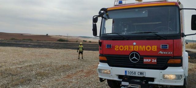 Bomberos b/ 112 Cuenca / Imagen de archivo 