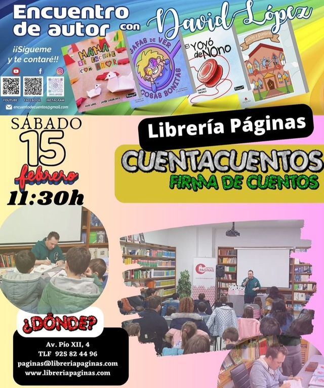 La magia de los cuentos llega a Librería Páginas con David López