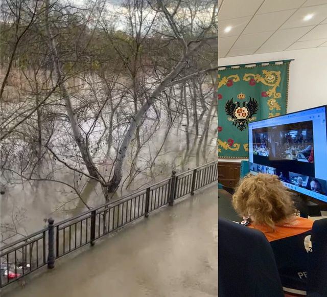 Río Tajo en Talavera / Reunión seguimiento nivel rojo