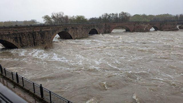 Imágenes espectaculares: El río Tajo ruge con fuerza en Talavera ¡El caudal sigue creciendo!