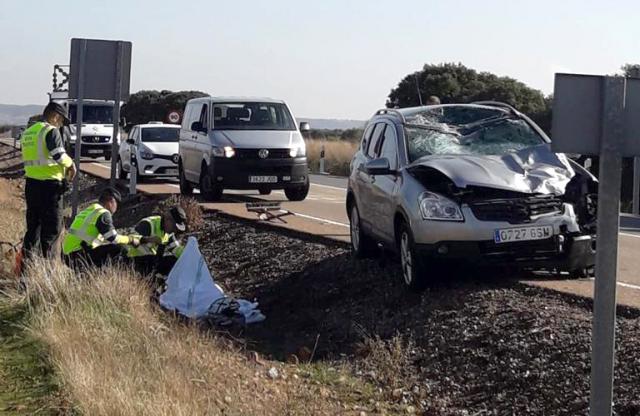 Fallece un varón de 43 años tras una colisión entre una moto y un vehículo en Alcaudete de la Jara