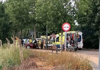 TALAVERA | Dos heridos en un aparatoso accidente junto al Barrio de Santa María