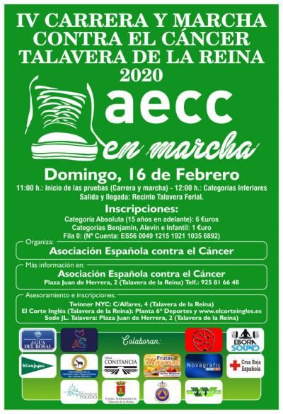 El domingo 16 se celebra la IV Carrera y Marcha contra el Cáncer de Talavera