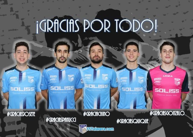 Josete, Panucci, Quique Hernando, Chino y Gonzalo no continuarán en el Soliss FS Talavera