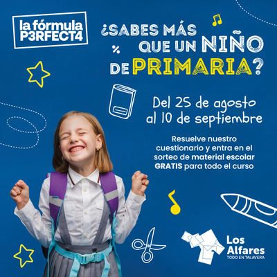 ¿Sabes más que un niño de Primaria? Participa en el concurso de Los Alfares