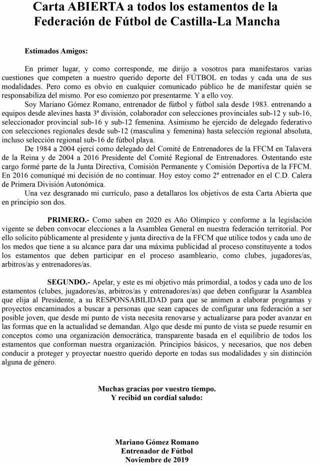 La carta remitida.