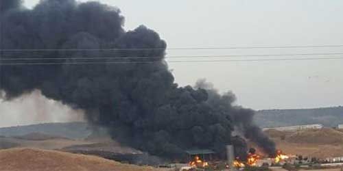 Extinguido el incendio de la planta de reciclaje de Chiloeches (Guadalajara)