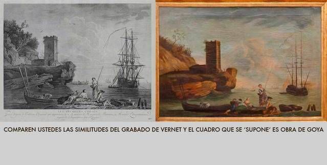 La estampa marina del anticuario abulense no es un Goya