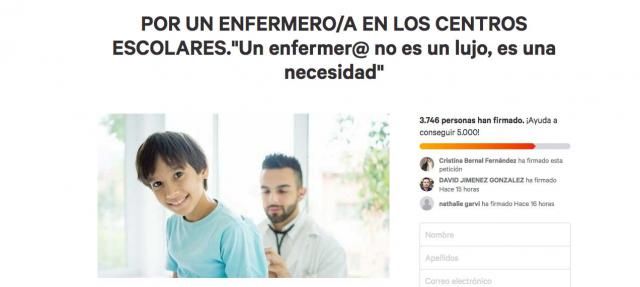 Una madre de Talavera recoge firmas para que haya enfermeras en los colegios