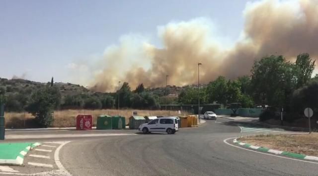 Declarado un incendio forestal en las afueras de Toledo