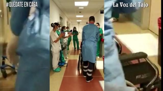 VÍDEO | Primer alta en el Hospital de Talavera por curación de coronavirus... sobran las palabras