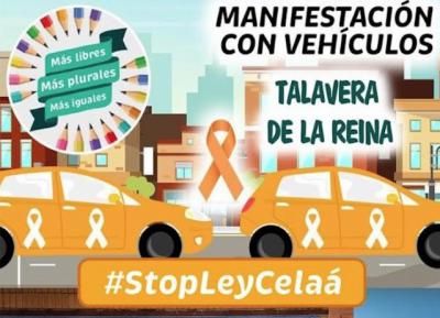 TALAVERA | Convocan una manifestaci&#243;n con coches contra la Ley Cela&#225;