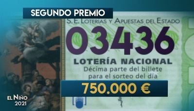 03.436 | Segundo premio del sorteo de la Lotería del Niño