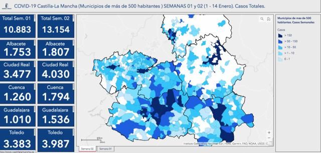 EL DATO | CLM aumenta los nuevos positivos Covid en un 24%