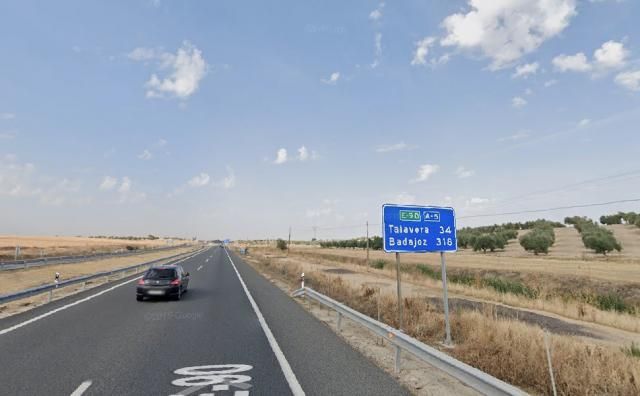 Volverán a pintar las marcas viales de un tramo de la A-5 en Toledo