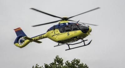 Trasladado en helicóptero al hospital tras sufrir un aplastamiento en el pie