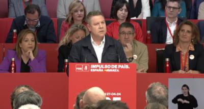 García-Page muestra su apoyo a Sánchez y carga contra el PP: "Cuentas con todo nuestro apoyo y el mío, particularmente"