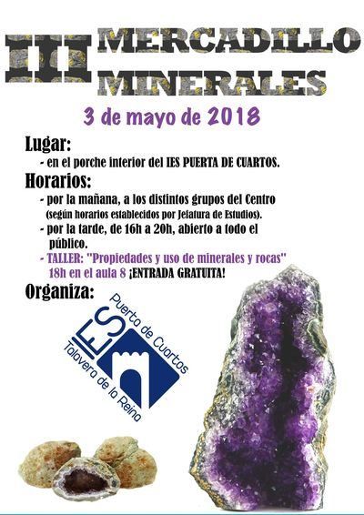 El IES Puerta de Cuartos organiza el III Mercadillo de Minerales