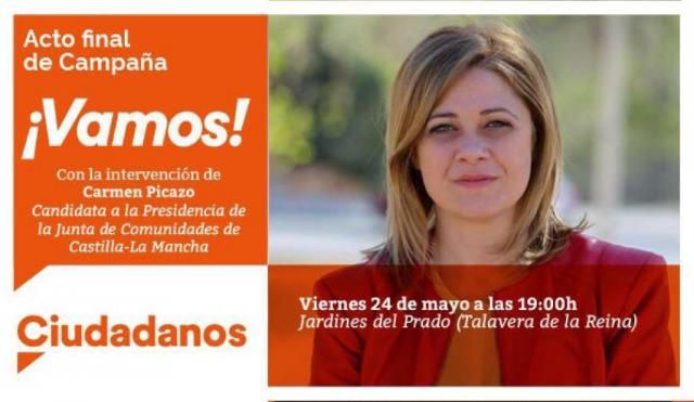 Ciudadanos CLM cerrará la campaña electoral en Talavera de la Reina