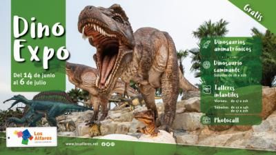 Los Alfares acoge una gran exposición de dinosaurios con figuras animadas