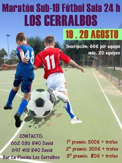 Maratón de Fútbol Sala sub-19 en Los Cerralbos los días 19 y 20 de agosto