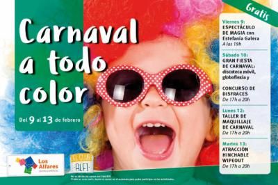 Los Alfares celebra el carnaval con magia, música, talleres, atracciones y un gran concurso infantil de disfraces