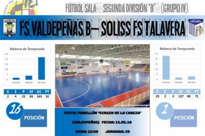 El Soliss FS Talavera buscará tres nuevos puntos en su visita a Valdepeñas