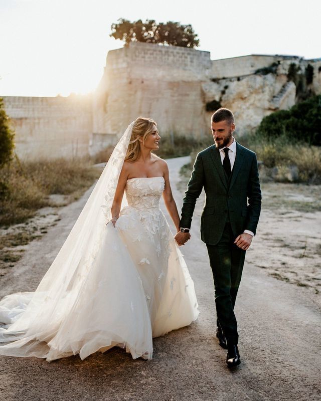 De Gea y Edurne en su boda.