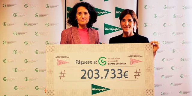 El Corte Inglés destina 203.733 euros a la Asociación Española Contra el Cáncer