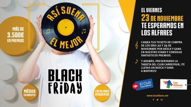 Música en vivo, premios directos y grandes descuentos en el Black Friday de Los Alfares