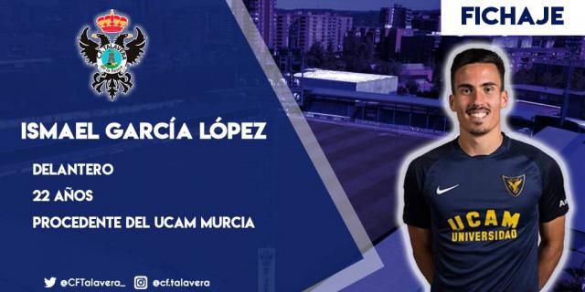 Ismael García, nuevo delantero del CF Talavera, llega del UCAM Murcia