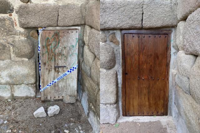 PATRIMONIO | Restauran la puerta de la torre albarrana dañada por unos vándalos