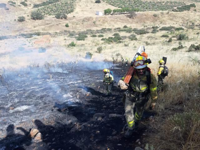 La BRIF de La Iglesuela trabaja en la extinción del fuego en El Carpio de Tajo