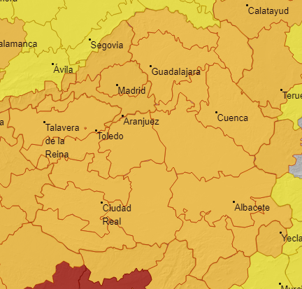 Alerta naranja por temperaturas extremas en Talavera y comarca