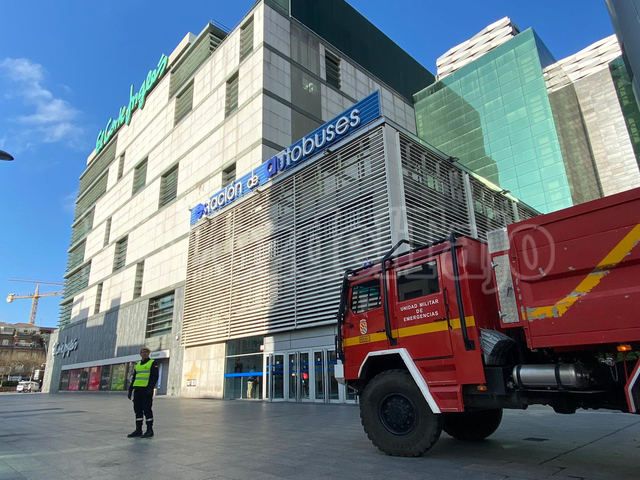 Efectivos de la UME en la labor realizada en Talavera de la Reina