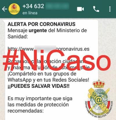 ATENCIÓN | Alertan de un bulo sobre el coronavirus y Sanidad