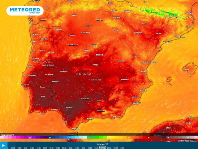 Episodio histórico en España, calor de julio a finales de abril