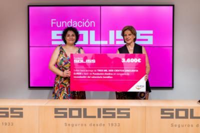 Fundación Soliss dona la recaudación de su calendario a Fundación Aladina