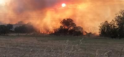 Un escandaloso incendio junto a la barriada de Patrocinio hace saltar las alarmas (VIDEO)