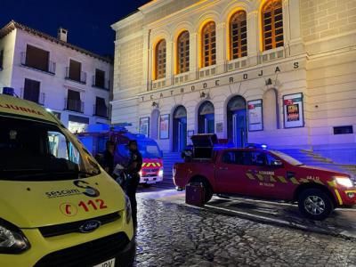 Éxito en el simulacro de incendio de ayer en el Teatro Municipal de Rojas