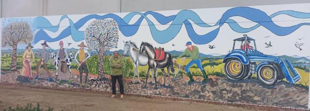 Así luce el mural colaborativo de Salvatore Cibelli en El Bercial de Tajo