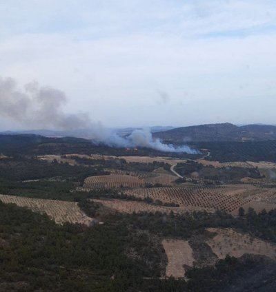 El incendio forestal en Ayna obliga a confinar una pedanía