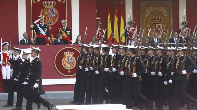 Desfile de las fuerzas armadas en Madrid esta misma mañana.