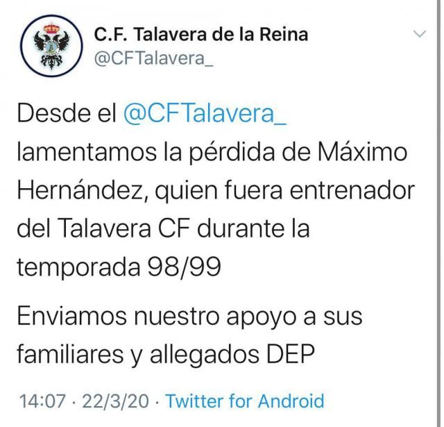 Comunicado del CF Talavera