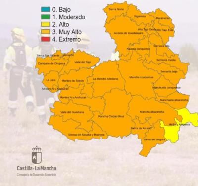 Toda la región está en riesgo muy alto de incendios forestales